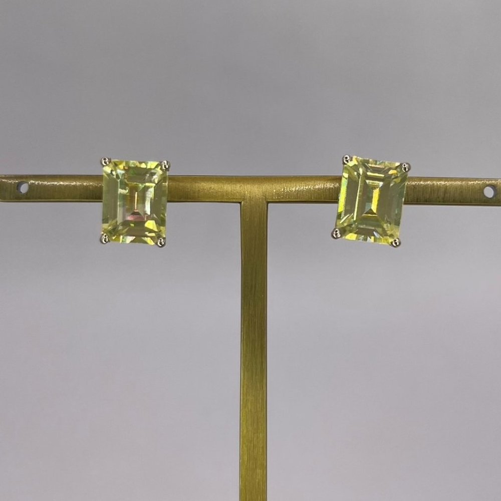 LEMON TOPAZ EARRINGS CARRIBEAN TOPAZ